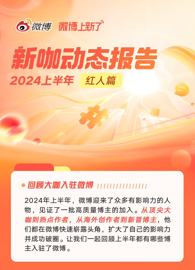 微博：2024上半年新咖动态报告（红人篇）