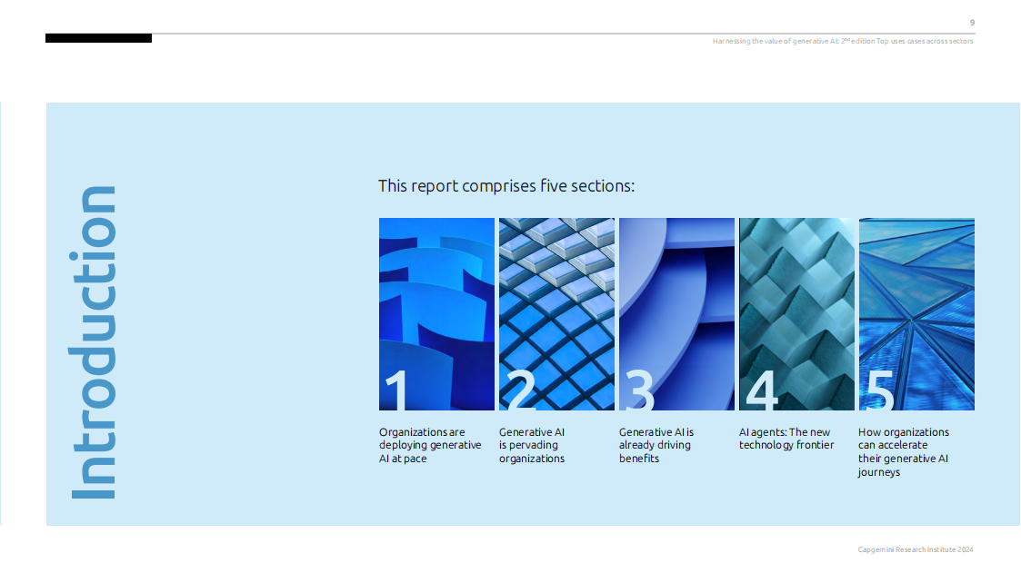 Capgemini：2024年利用生成式人工智能的价值-第二版：跨行业的顶级用例报告（英文版）_第9页