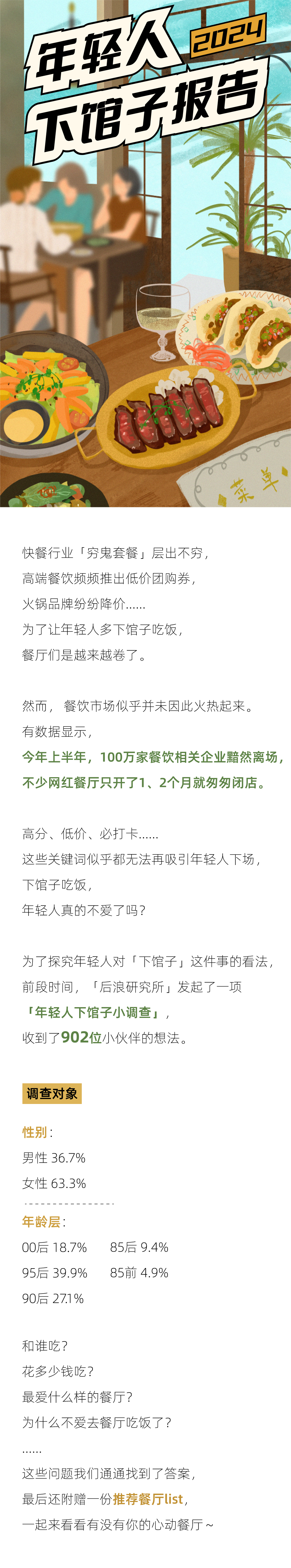 后浪研究所：2024年年轻人下馆子报告