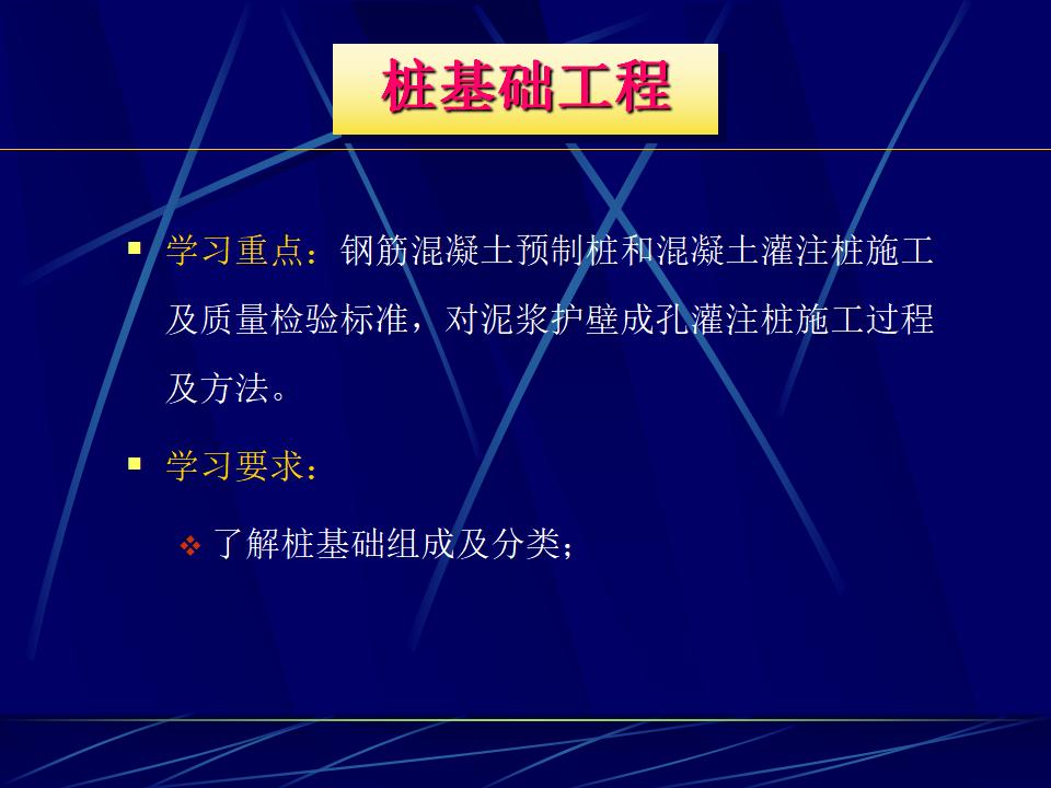 建筑工程桩基础工程施工技术培训讲义PPT