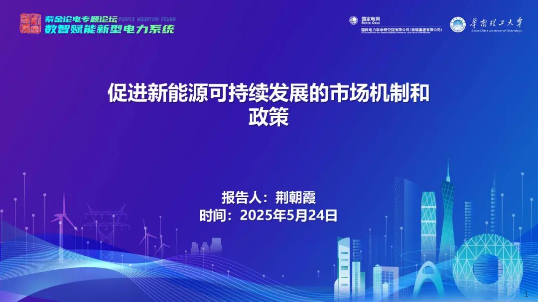 华南理工大学（荆朝霞）：2025年促进新能源可持续发展的市场机制和政策报告海报
