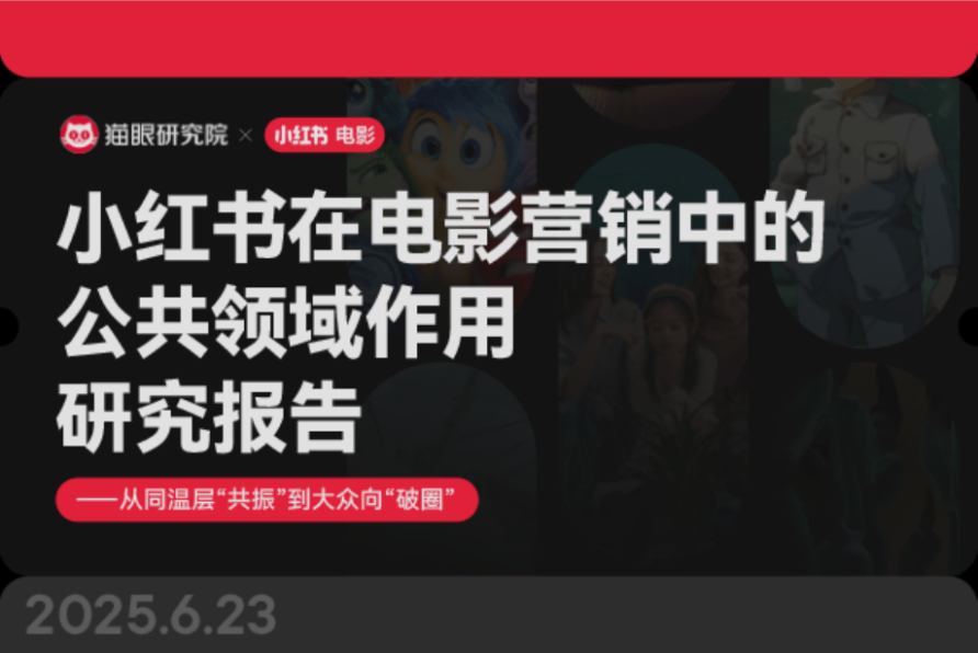 猫眼研究院&小红书：2025年小红书在电影营销中的公共领域作用研究报告海报