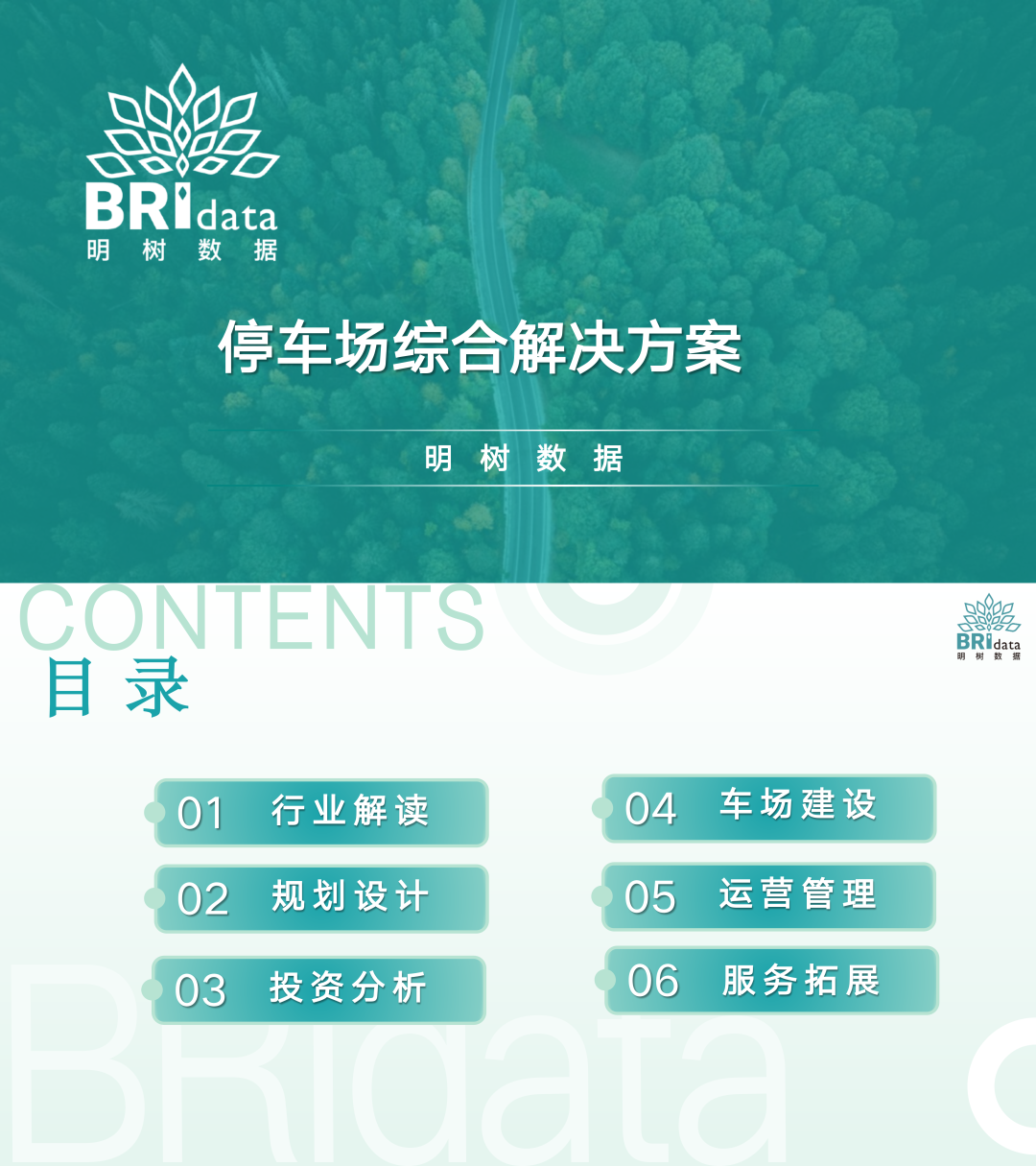 明树数据：停车场综合解决方案海报