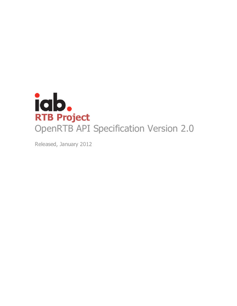 IAB：2015年全球开源RTB广告API技术说明2.0