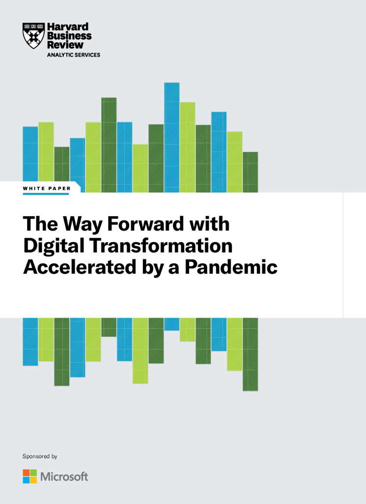 微软&哈佛商业评论：受疫情推动的<em>数字化转型</em>之旅（英文版） 海报