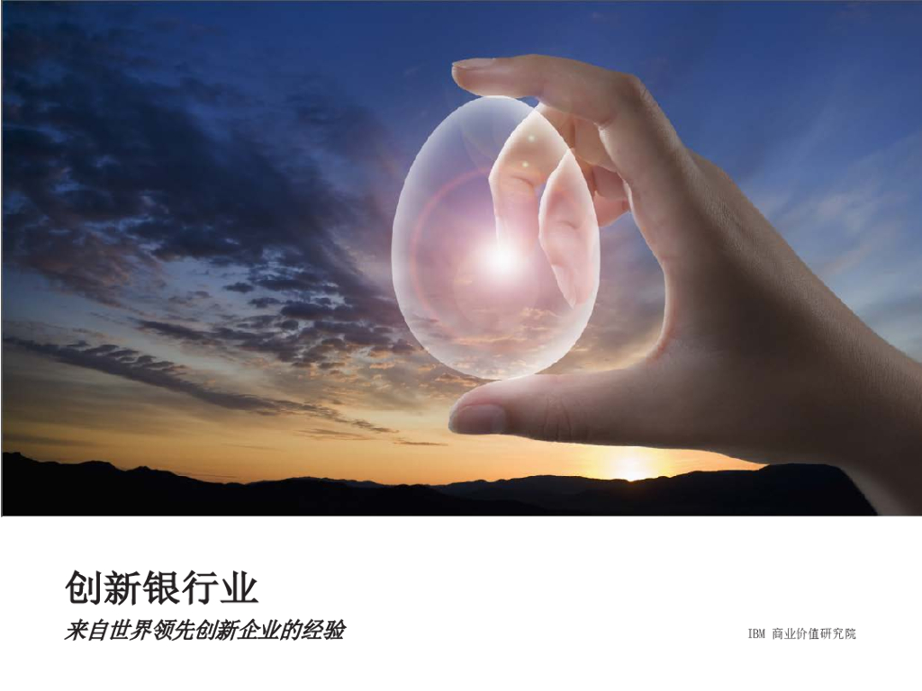 IBM 商业价值研究院：创新银行业，来自世界领先创新企业的经验