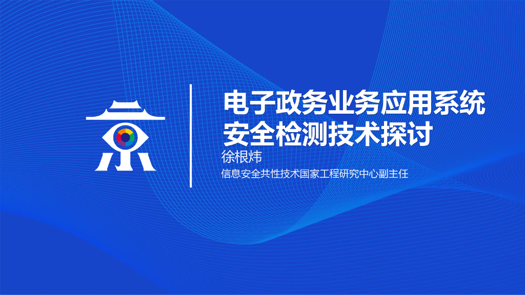 徐根炜：电子政务业务应用系统安全检测技术探讨