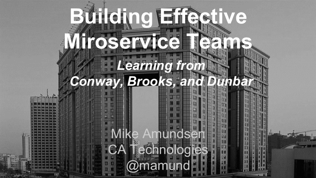 Mike Amundsen：构建高效微服务团队