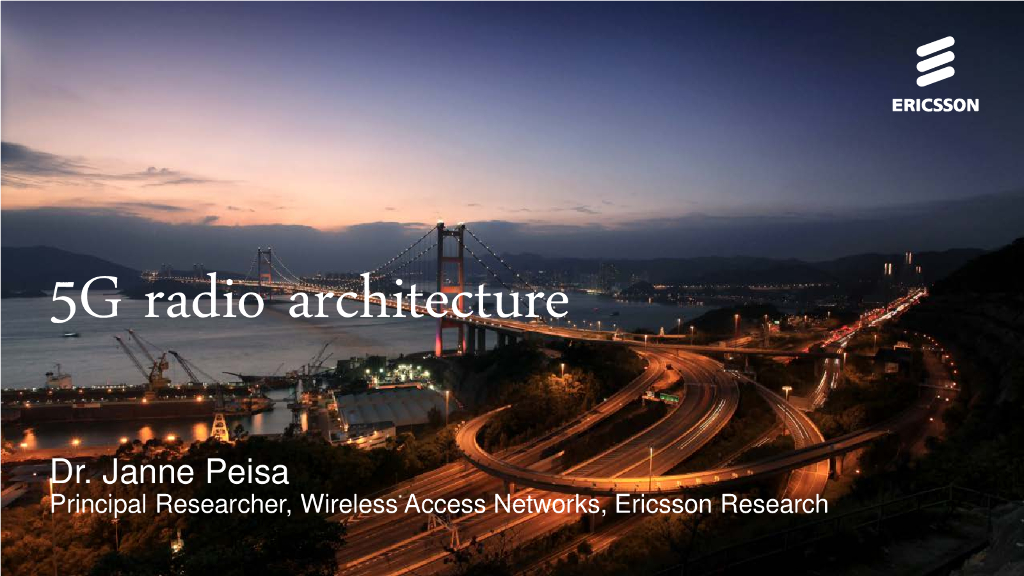 爱立信：5G radio architecture