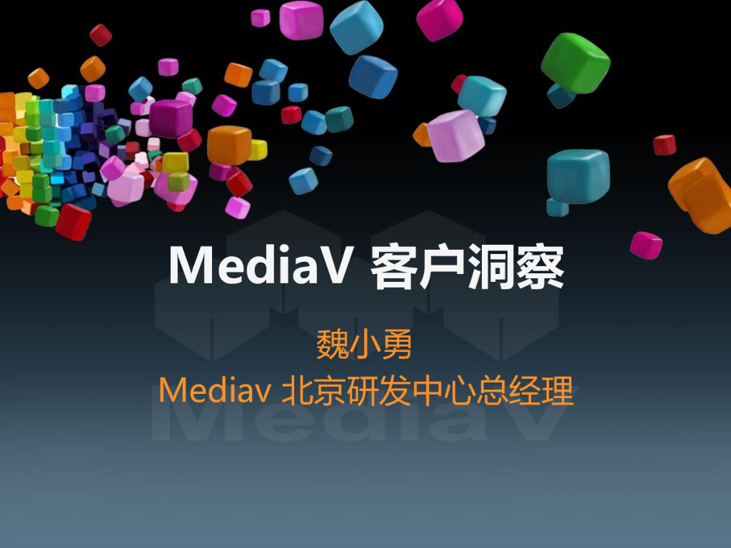 魏小勇：MediaV客户洞察