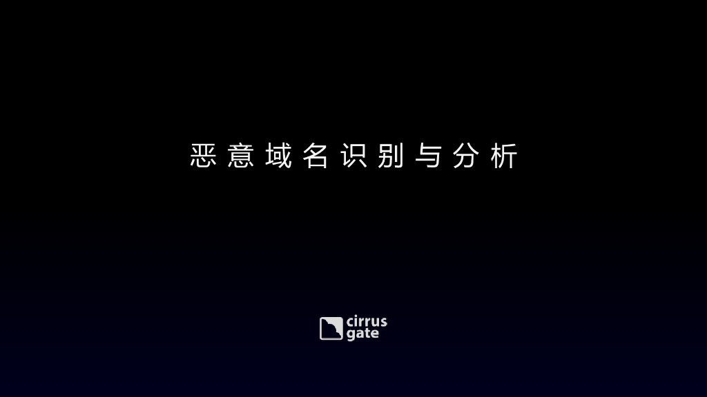 恶意域名识别与分析
