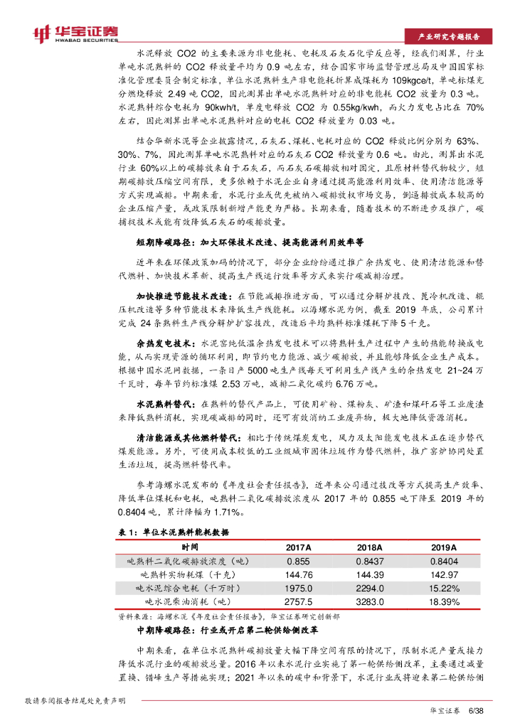华宝证券：建材行业2022年度策略报告：碳中和如何推动建材行业绿色低碳发展？_第6页