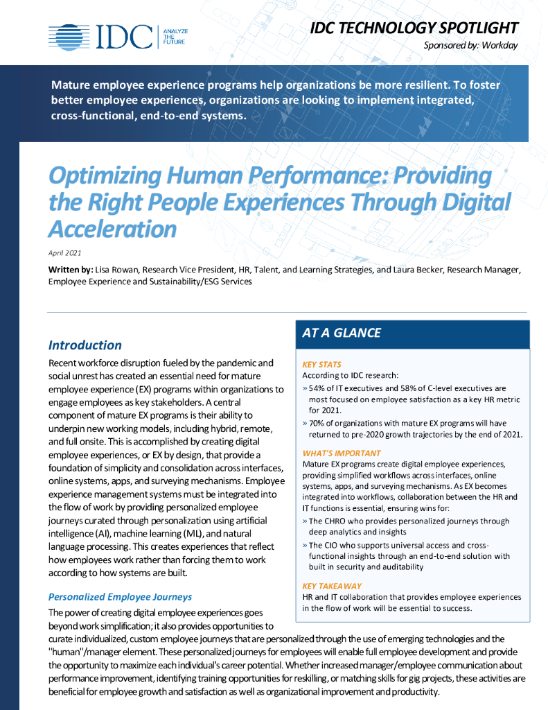 IDC：加速<em>数字化转型</em>提供良好员工体验（英文版） 海报