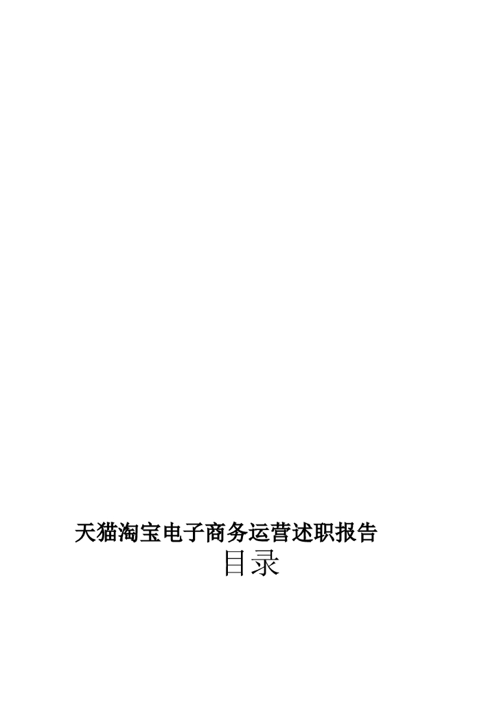 天猫淘宝电子商务运营述职报告