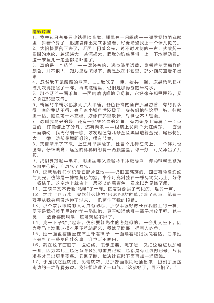 09《宝葫芦的秘密》精彩片段+读后感