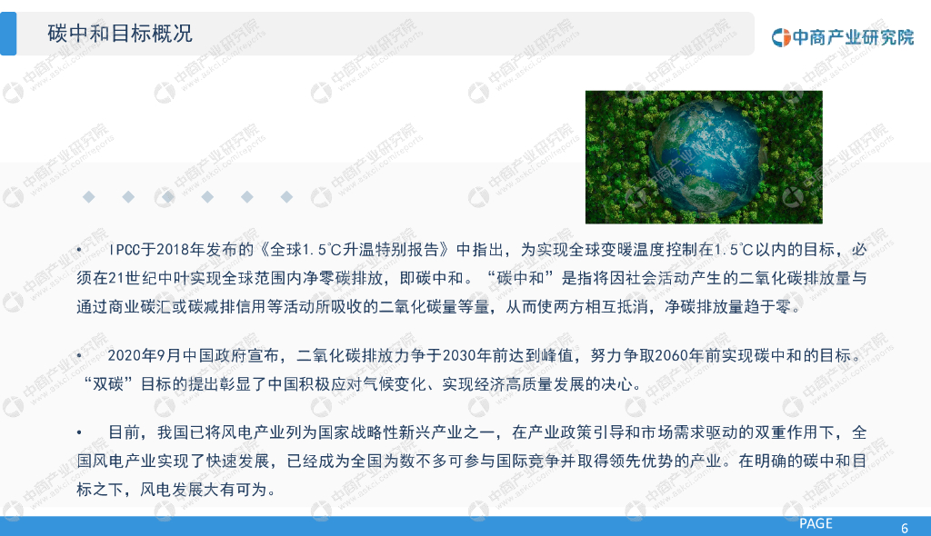 中商产业研究院：2022“碳中和”背景下中国风电行业市场前景及投资研究报告_第6页