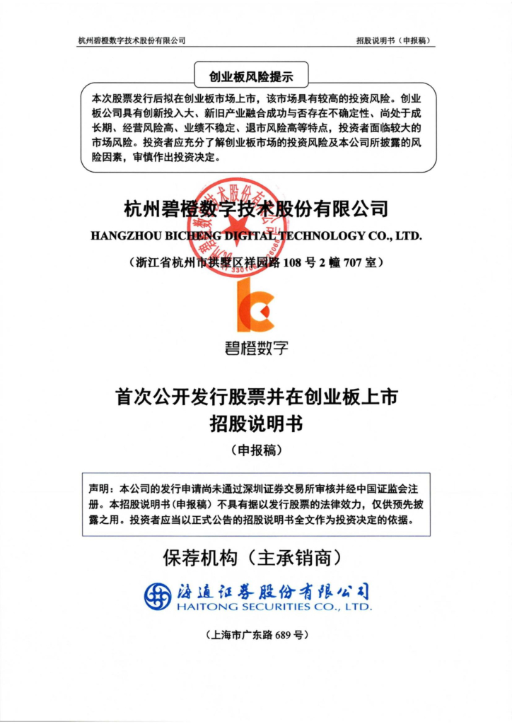 碧橙数字创业板IPO上市招股说明书：国内的电子商务综合服务商