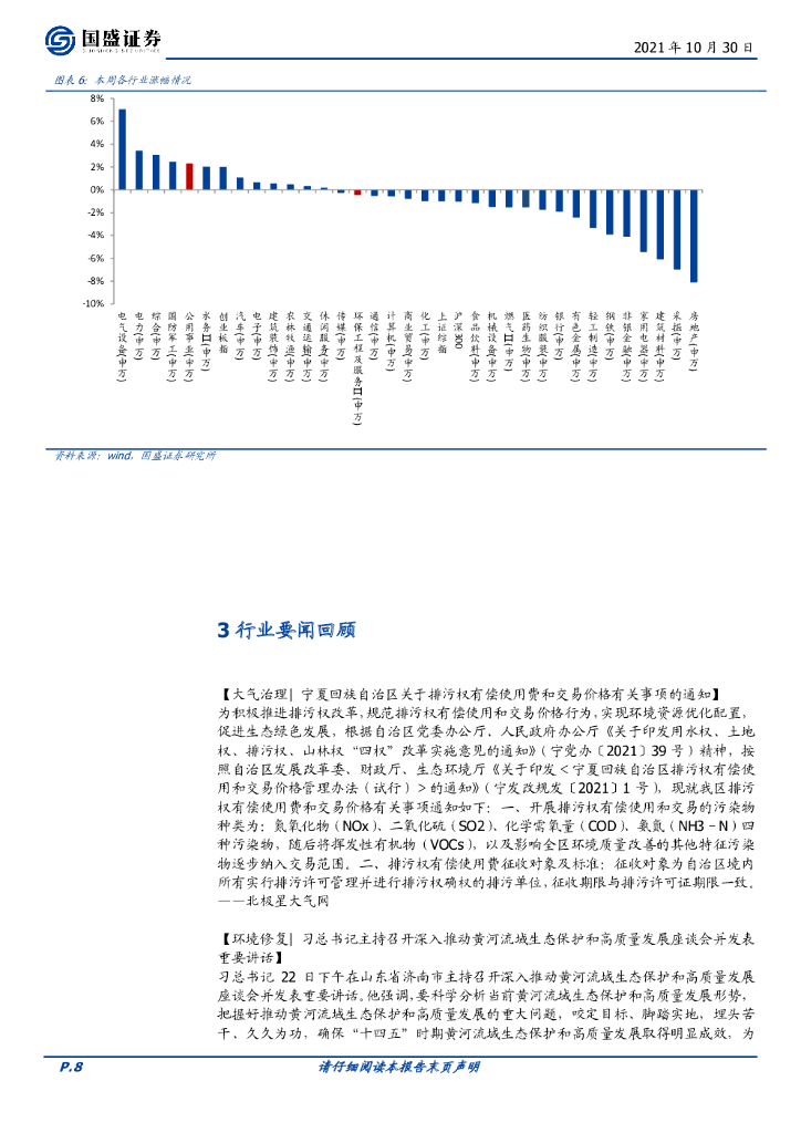 国盛证券：环保工程及服务行业周报：碳中和加速推进，未来有望纳入环评_第8页