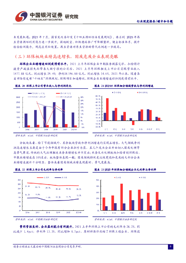 中国银河：碳中和2021年四季度策略报告：碳中和背景下龙头公司成长性凸显_第9页