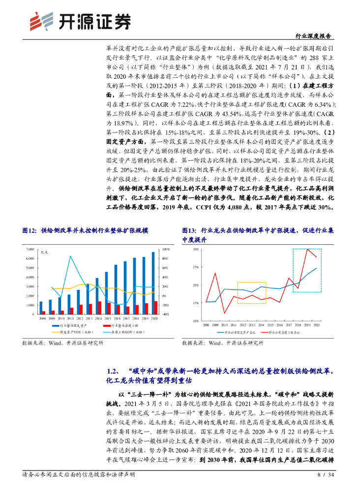 开源证券：开源“碳中和”化工篇之二：碳中和开启“总量控制版”供给侧改革，龙头企业将充分受益于存量资产优势_第8页