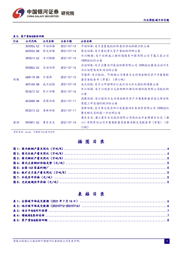 中国银河：碳中和周报：碳交易正式启动，碳价已出现上涨态势_第9页