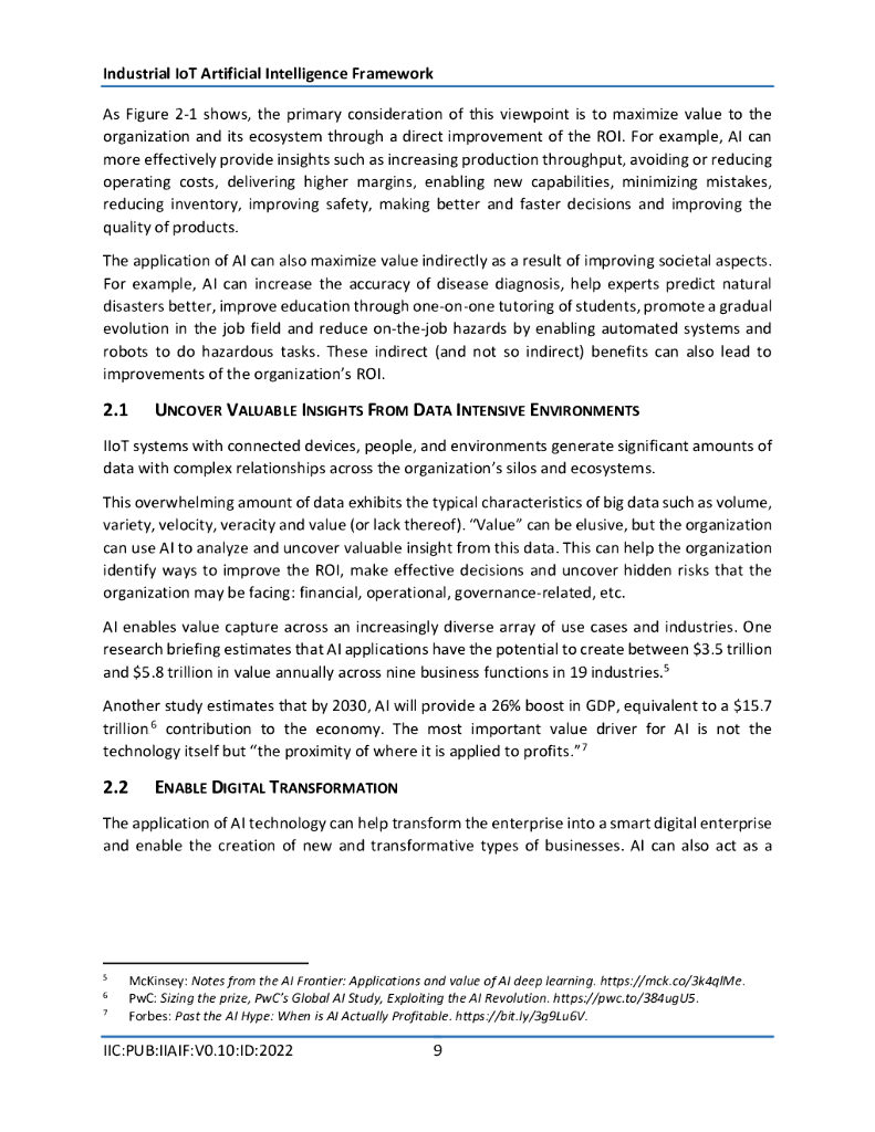 IIC：工业物联网人工智能框架白皮书（英文版）_第9页