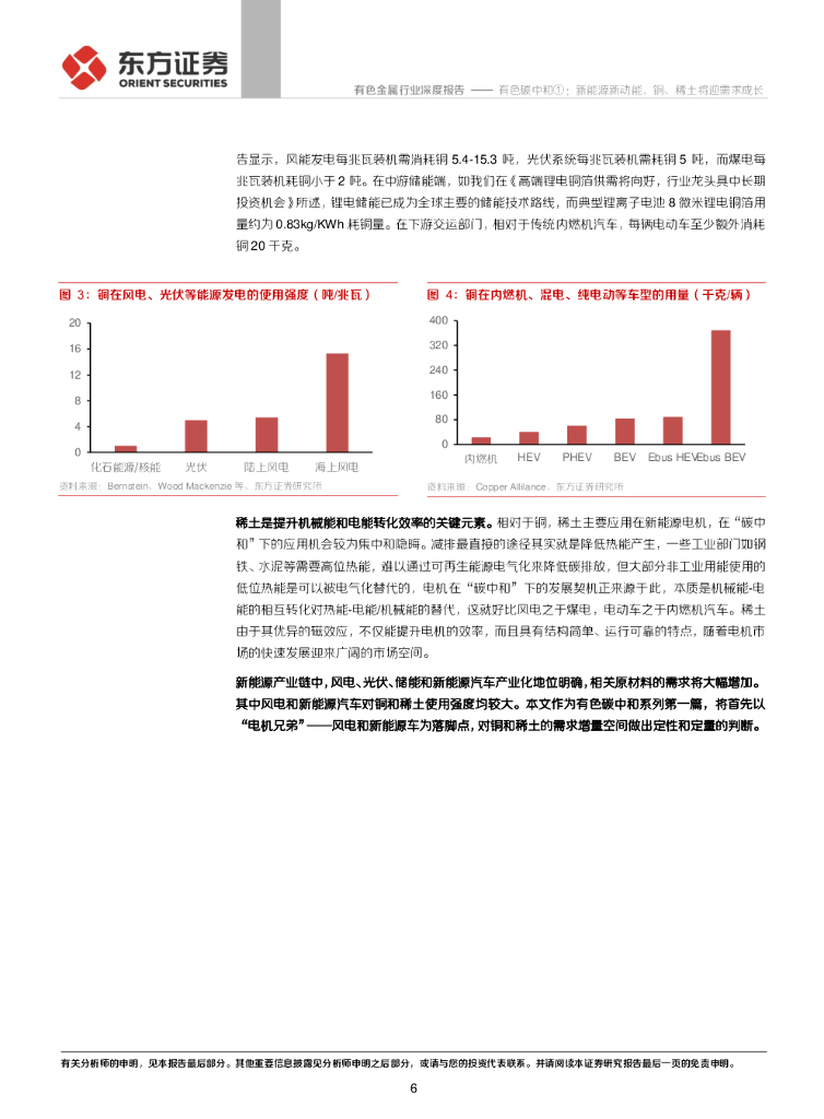东方证券：有色金属行业-风电和新能源车篇：有色碳中和①：新能源新动能，铜、稀土将迎需求成长_第6页