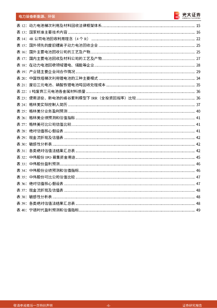 光大证券：碳中和深度报告（四）：动力电池回收：降本与突破锂约束，构成锂电循环闭环_第6页