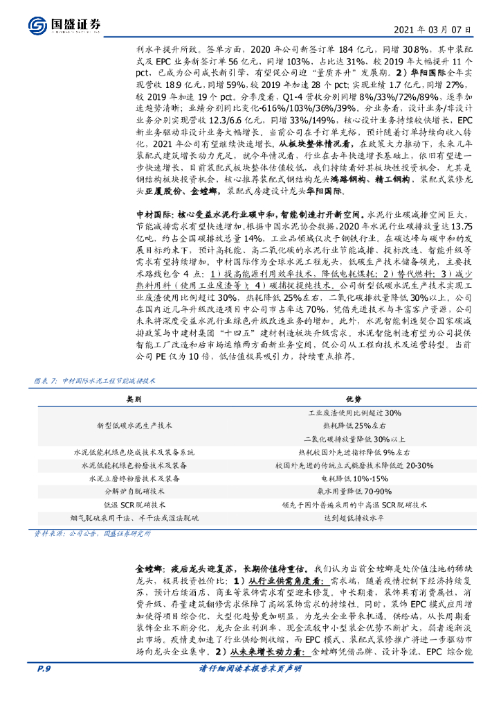 国盛证券：建筑装饰行业周报：“碳中和”建筑行业机会再梳理_第9页