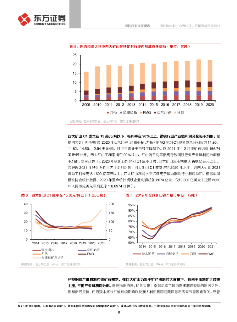 东方证券：有色金属行业-钢铁碳中和：必要性及去产量可能路径探讨_第8页