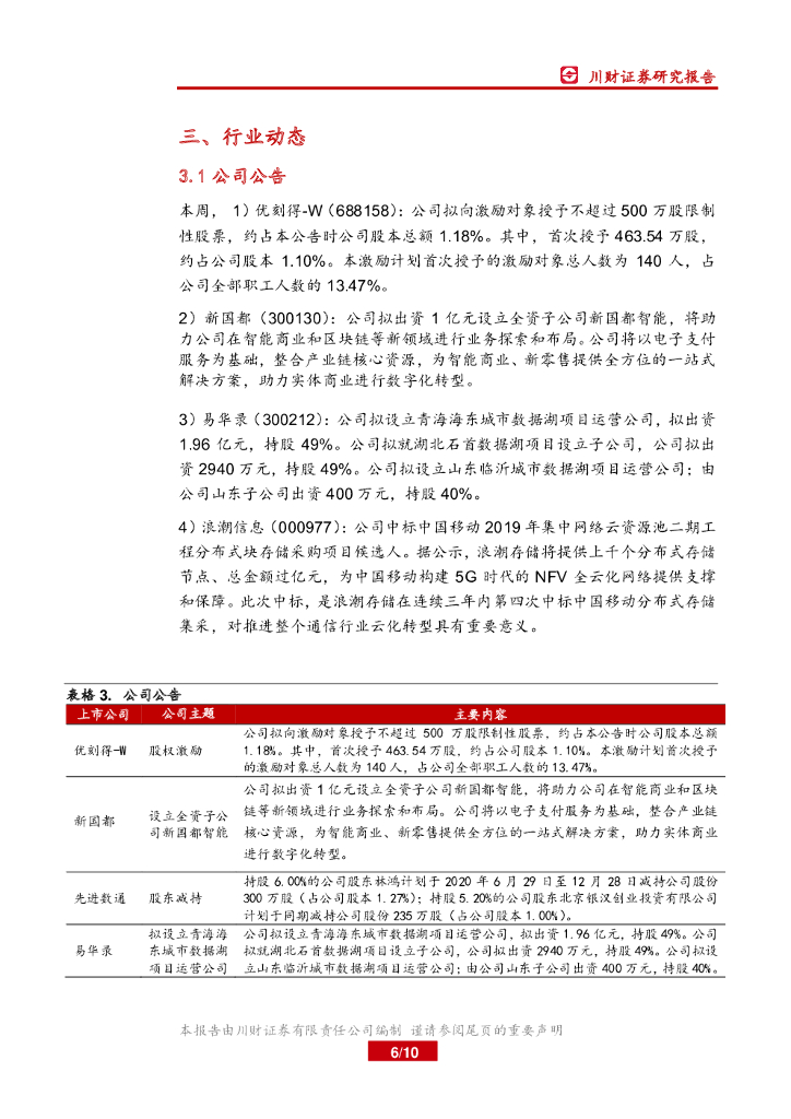 川财证券：计算机行业周报：关注人工智能概念板块投资机会_第6页
