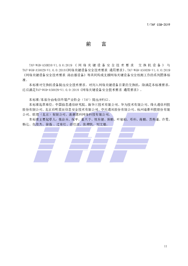 T/TAF 038-2019 标准预览