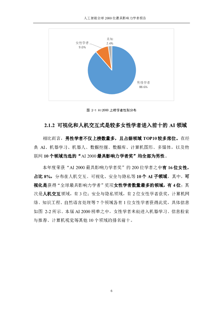 AMiner：人工智能全球2000位最具影响力学者报告_第10页
