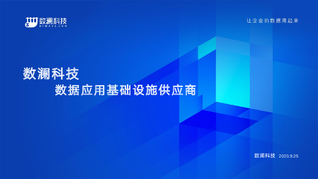 数澜科技：2020数据中台行业解决方案及案例