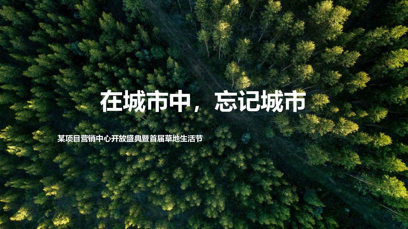 地产项目营销中心开放盛典暨首届草地生活节 “在城市中 忘记城市”主题活动策划方案