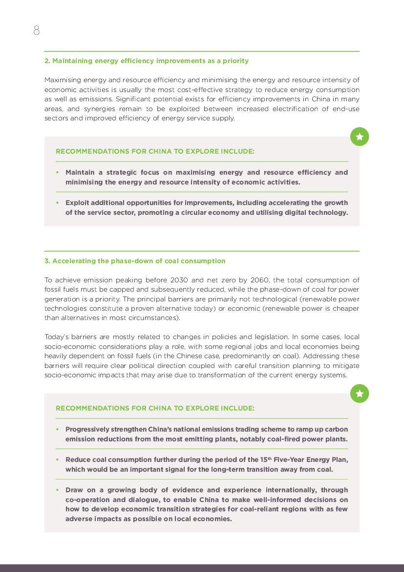 IRENA：中国碳中和之路——可再生能源的视角和角色（英文版）_第8页