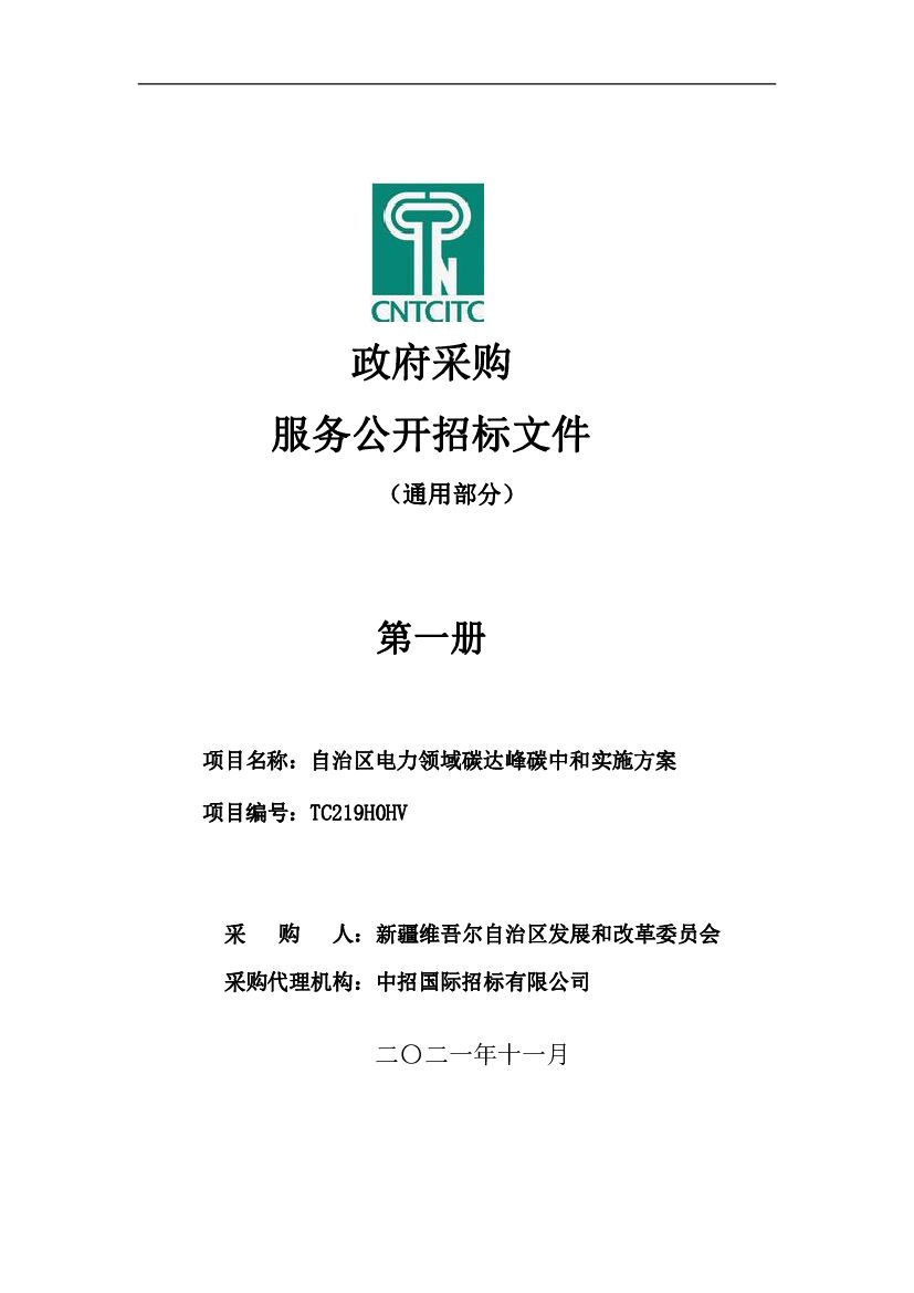 新疆电力领域碳达峰碳中和实施方案招标报告_第6页