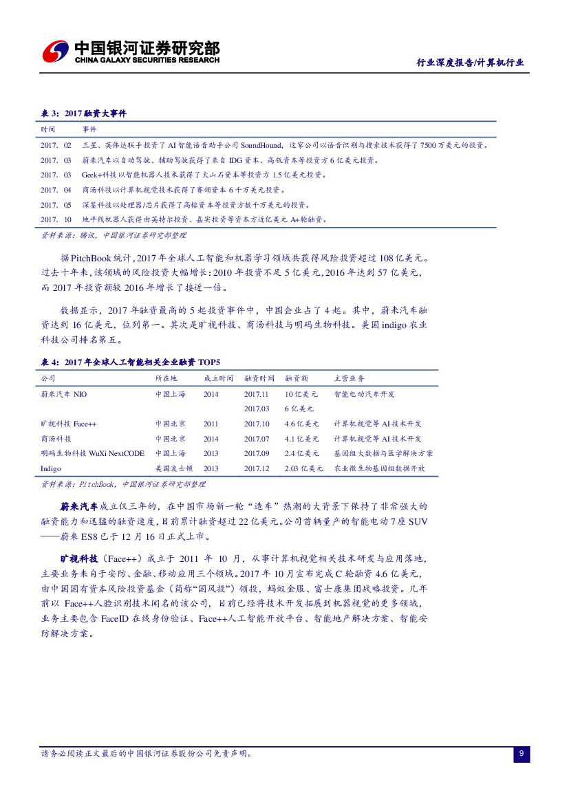 中国银河：2018年计算机行业投资策略报告：浪潮之巅，18年继续看好人工智能_第9页