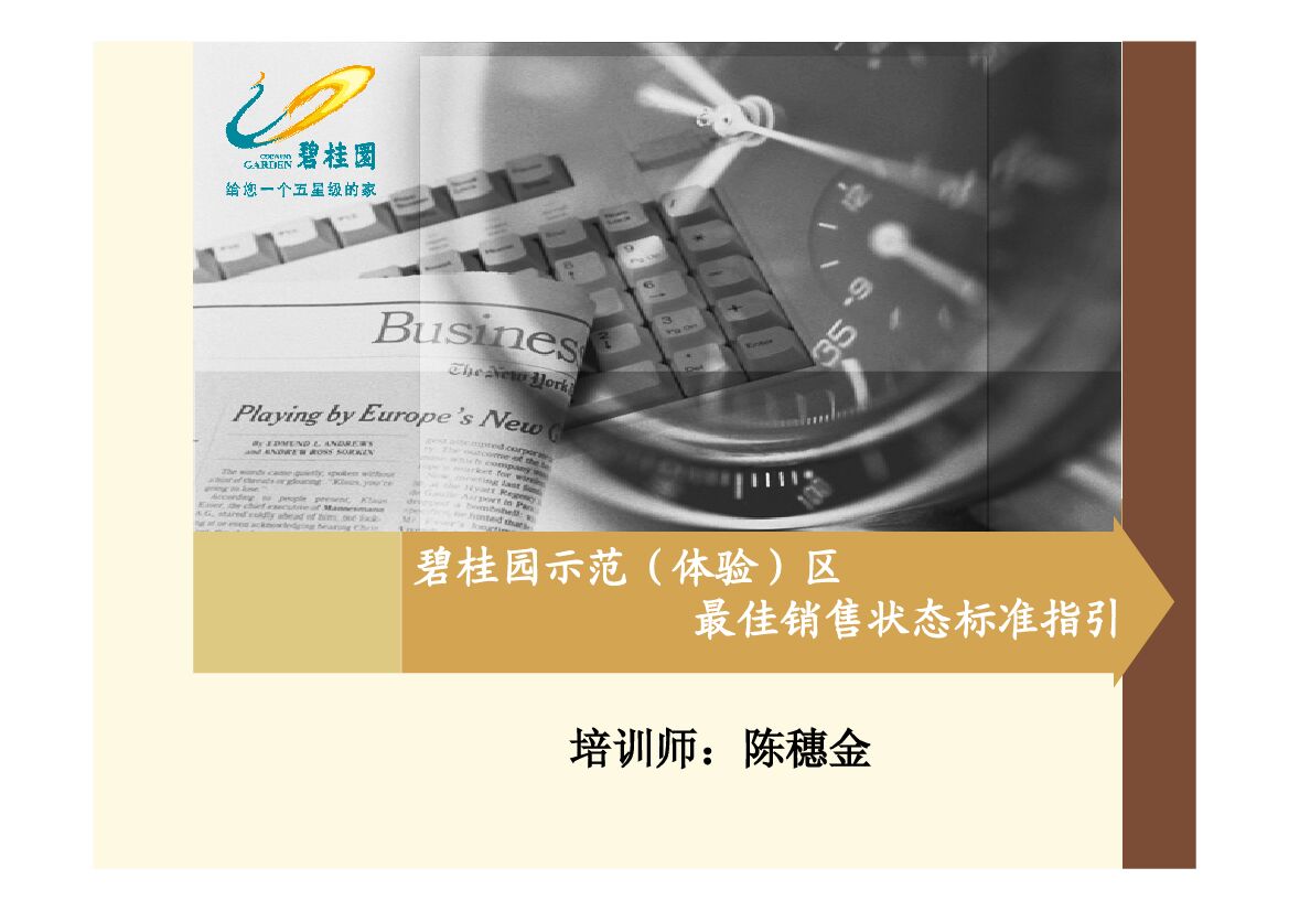 碧桂园示范体验区最佳销售状态标准指引