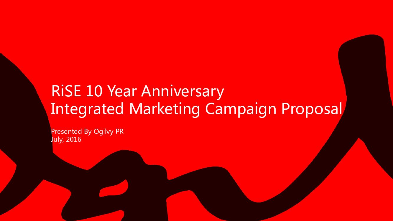 【奥美公关】瑞思英语十周年整合营销方案