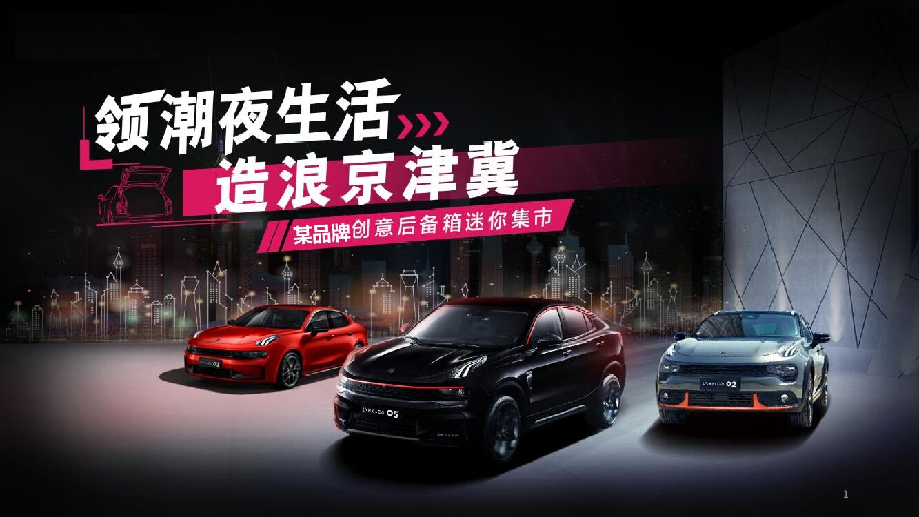汽车品牌创意后备箱集市（领潮夜生活 造浪京津冀主题）活动策划方案