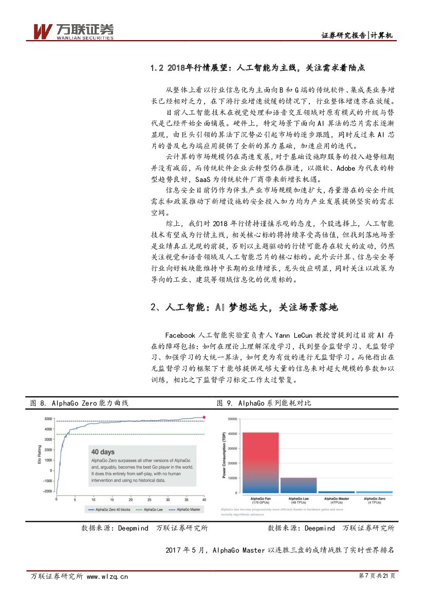 万联证券：计算机行业2018年度投资策略报告：人工智能为主线，关注行业落地_第7页