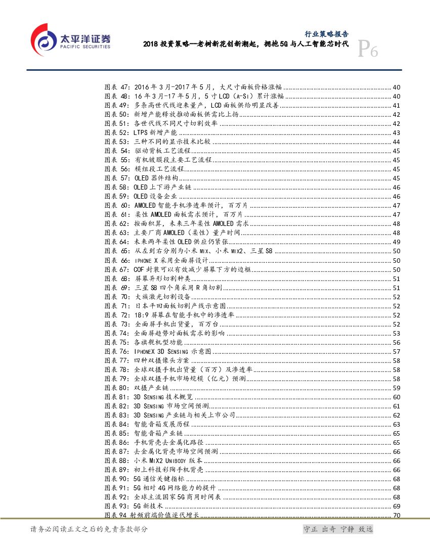 太平洋证券：电子设备、仪器和元件行业2018投资策略--老树新花创新潮起，拥抱5G与人工智能芯时代_第6页
