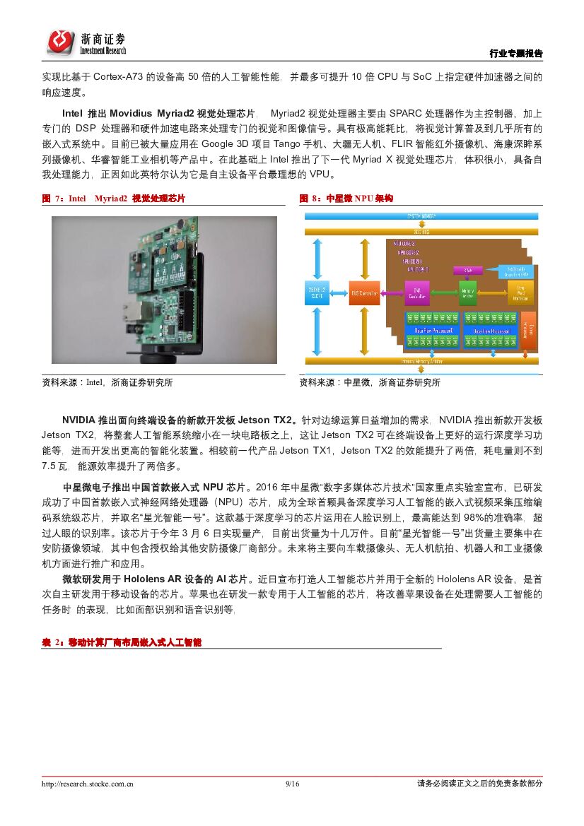浙商证券：人工智能行业专题报告：移动AIAI芯片来袭，嵌入式人工智能大有可为_第9页