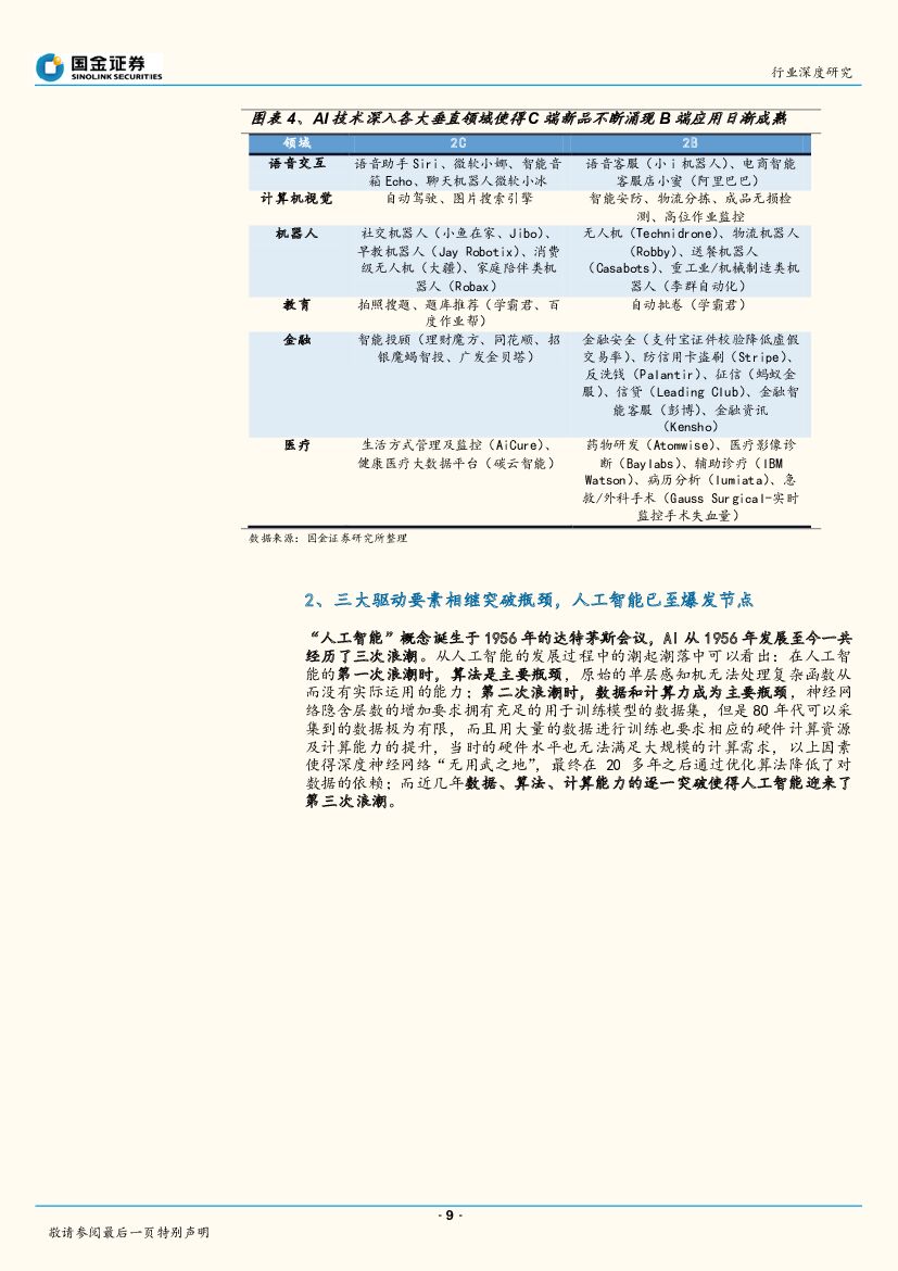 国金证券：计算机：人工智能时代：AI赋能，世界重塑_第9页