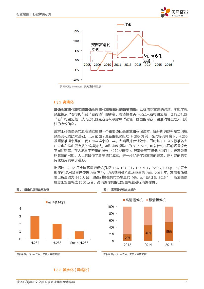 天风证券：电子制造：大安防行业专题II-视频人工智能大时代_第7页