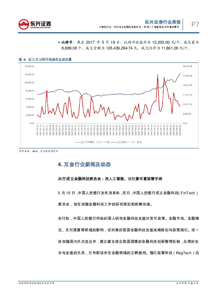 东兴证券：互联网金融周报：央行成立金融科技委员会，将用人工智能等技术丰富监管手_第7页