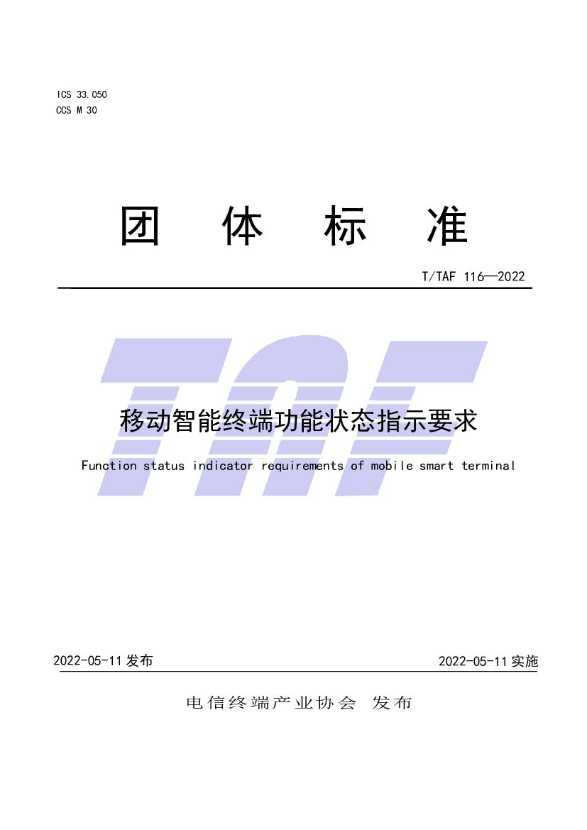 T/TAF 116-2022 标准预览