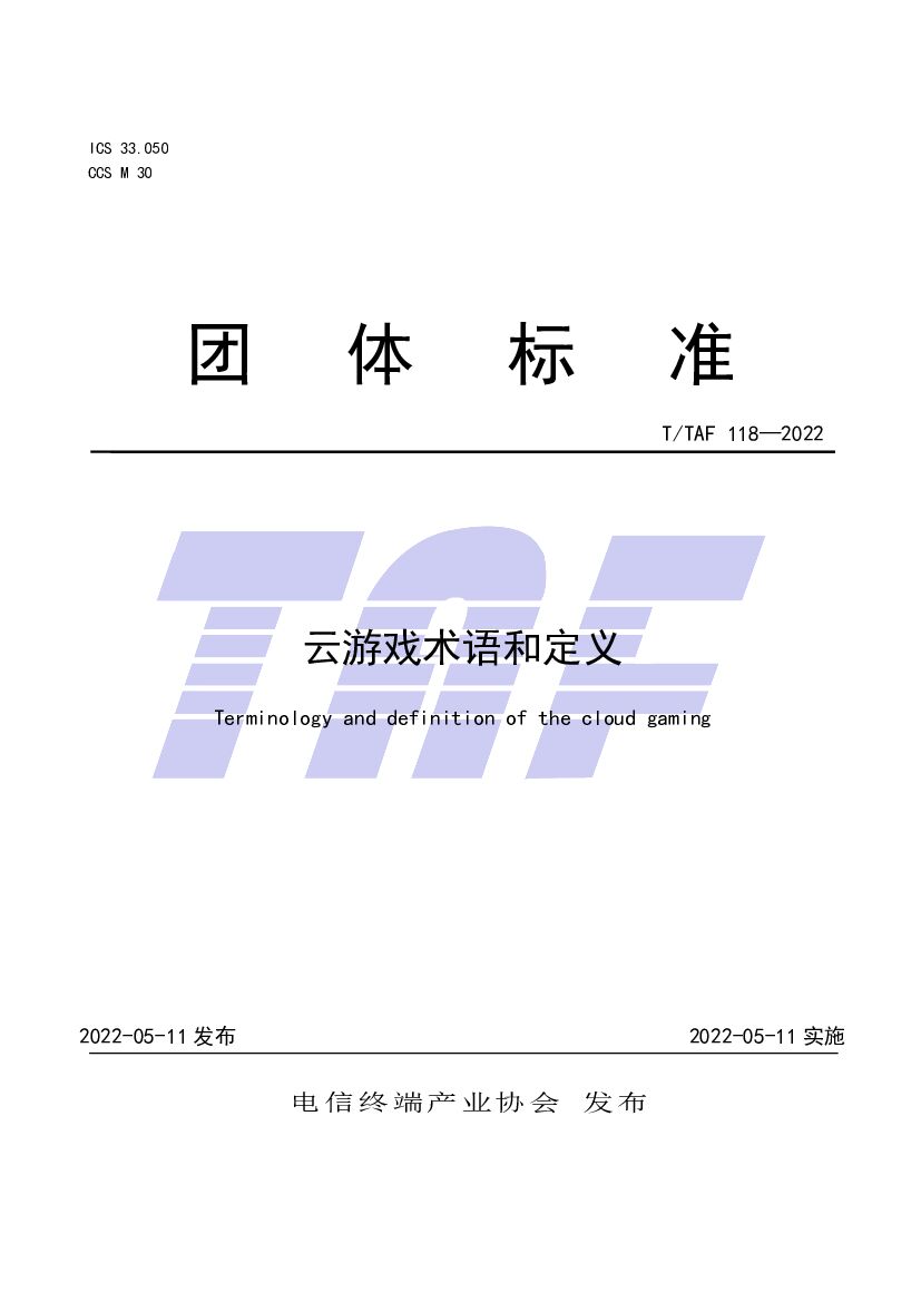 T/TAF 118-2022 标准预览