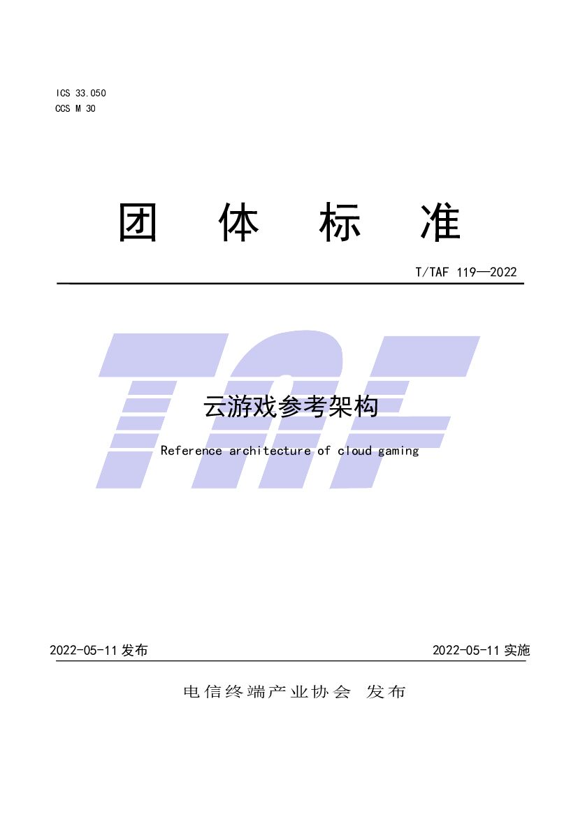 T/TAF 119-2022 标准预览